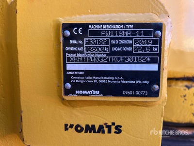 2019 Komatsu PW118MR-11 Wheel Excavator
