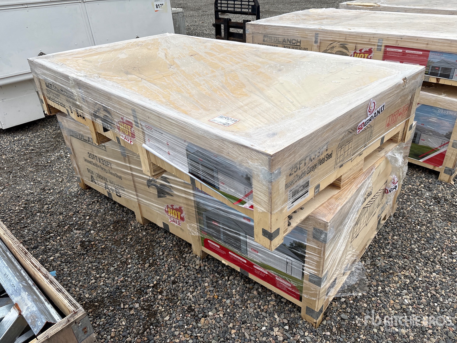 2026 SDL2533DGMS 25 ft x 33 ft Double Garage Metal Storage Building (Unused)