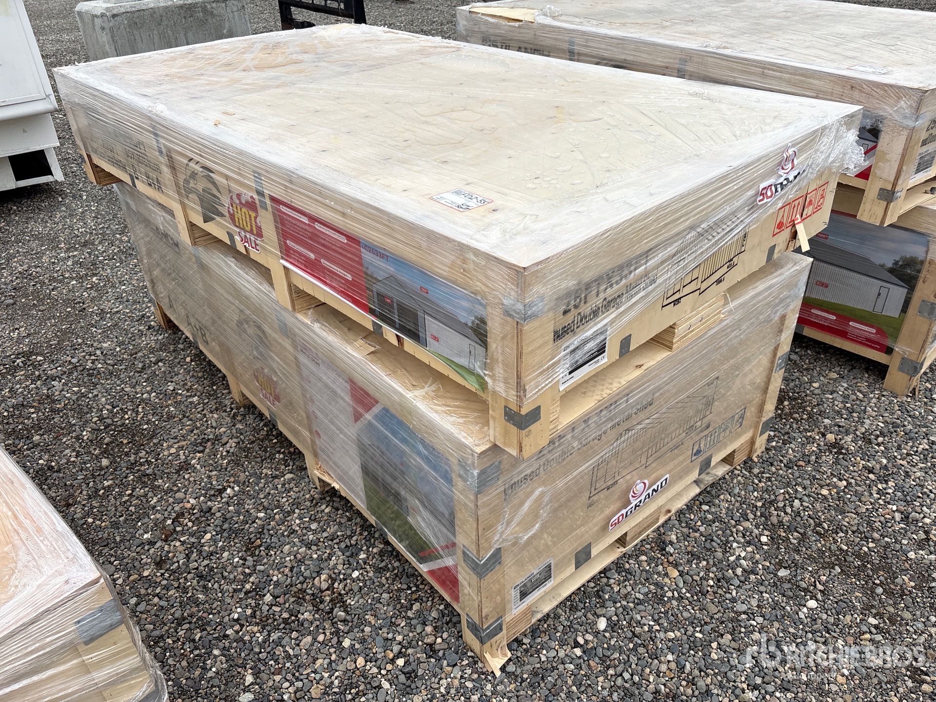 2026 SDL2533DGMS 25 ft x 33 ft Double Garage Metal Storage Building (Unused)