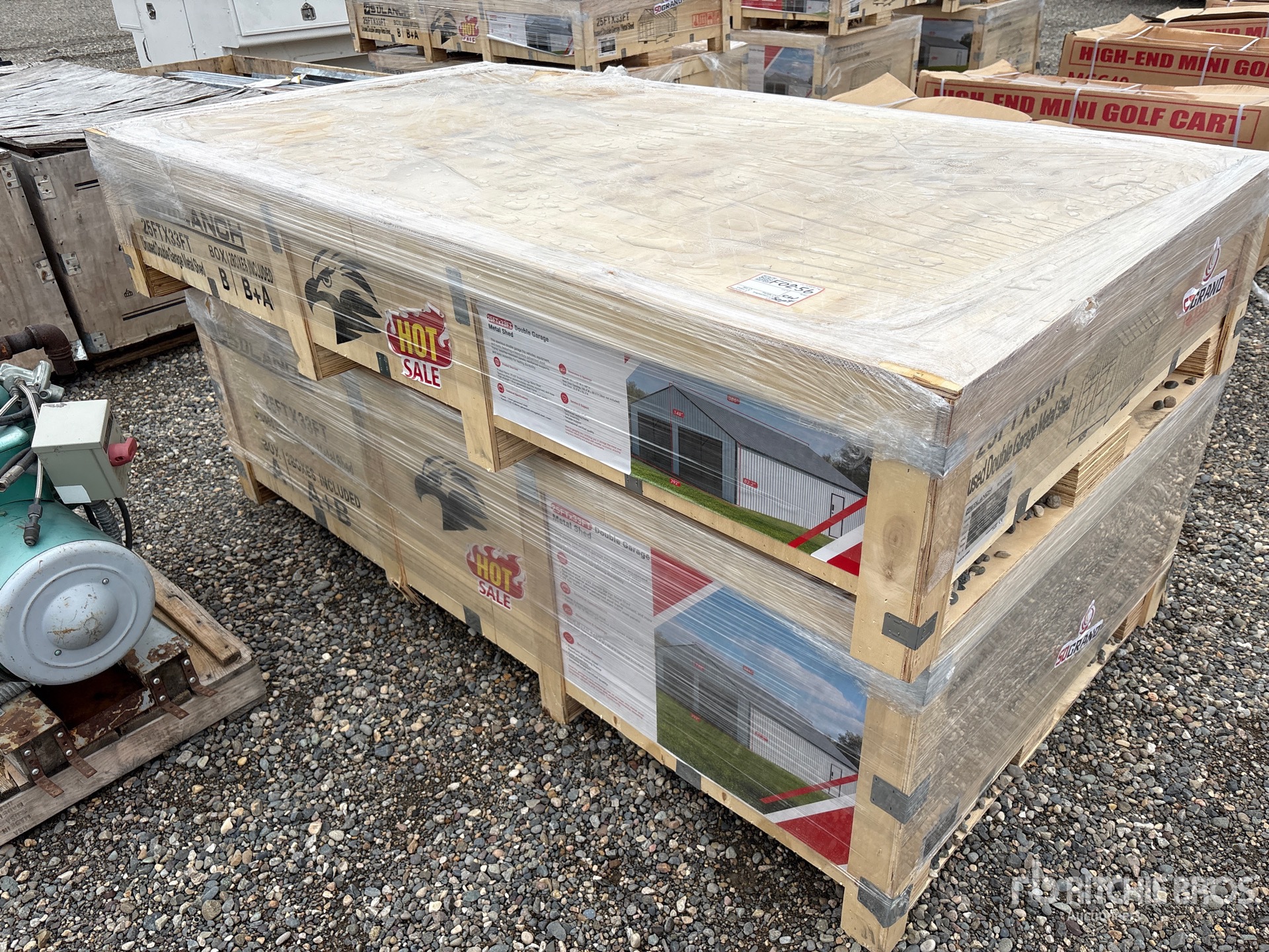 2026 SDL2533DGMS Double Garage Metal Storage Building (Unused)