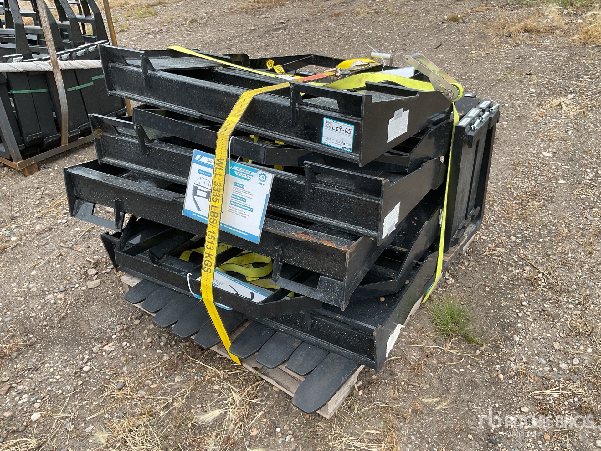 Quantity of (6) 2026 Mower King SA Skid Steer Forks (Unused)