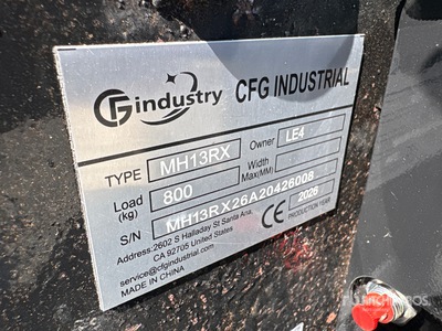 2026 CFG MH13RX Mini Excavadora (Unused)
