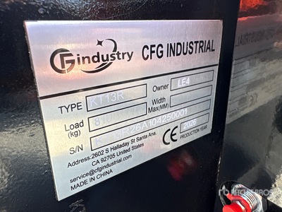 2026 CFG KT13R Mini Excavadora (Unused)