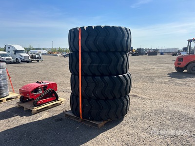 Quantity of (4) 23.5x25 24 Ply TTF E-3/L-3 QH811N Loader Tires Tubeless Neumáticos (Unused)