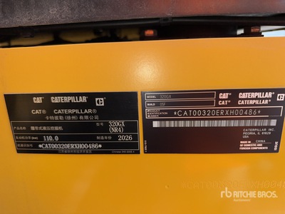 2026 Cat 320GX Excavadora Hidraulica (Sin Usar) / Tracked Excavator (Unused)