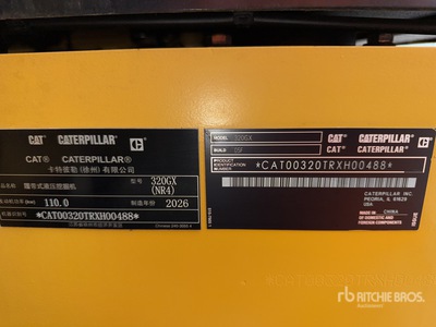 2026 Cat 320GX Excavadora Hidraulica (Sin Usar) / Tracked Excavator (Unused)