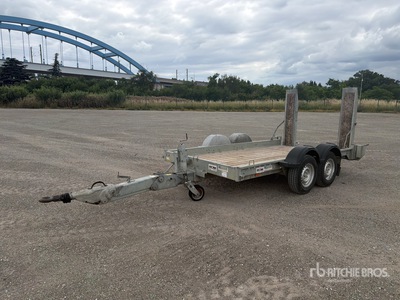2023 ECIM 2AFP350TA 2500 kg 3.5 m T/A Remorque Plateau 2 Essieux Equipment Trailer