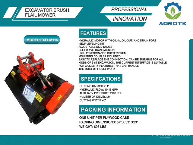 2026 AGT EXFLM115 45 in Excavator Flail Mower (Unused)