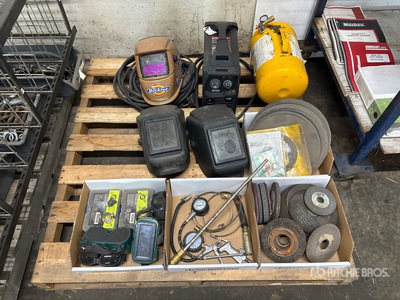 Pro Point Plasma Cutter, Welding Helmet, Air Tank, Metal Cutting Wheel