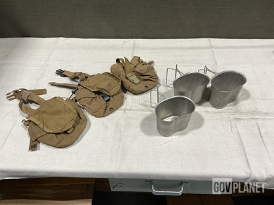 (96) Water Canteen Cups & (245) General Purpose Canteen Pouches