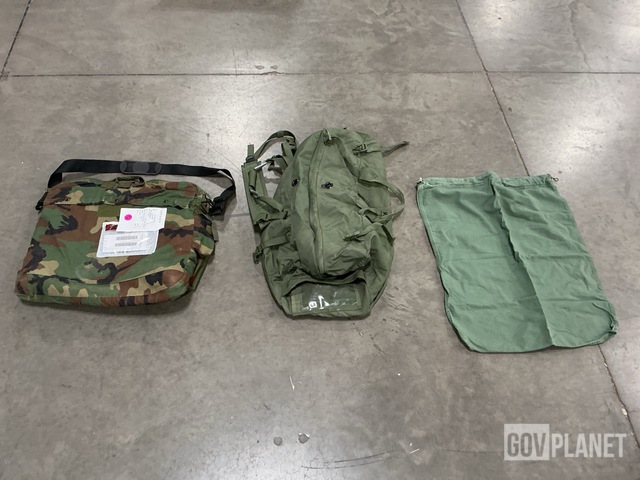 (141) Duffel Bags, (3) Flyer's Helmet Bags, (17) Barracks Bags & Assorted Items