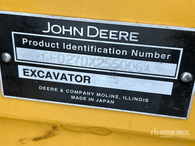 2009 John Deere 27D Mini Excavator