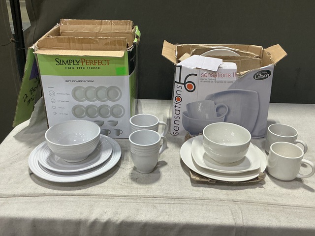 (4) Boxes of Assorted Tableware