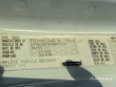 Etnyre 2000 gal on 2009 Freightliner M2 106 4x2 Asphalt Distributor Truck