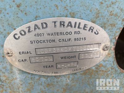 1996 Cozad 80 ton 2 2 2 Removable Gooseneck Low Loader