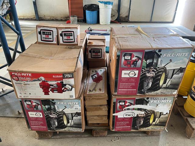 Quantity Of Pumps w/ Meters & Hand Grease (Unused)