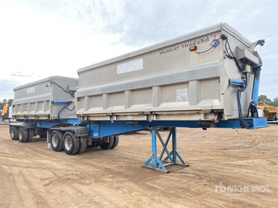 2008 Muscat Bogie/A B-Double Combination Side Dump Trailer