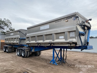 2009 Muscat Bogie/A B-Double Combination Side Dump Trailer