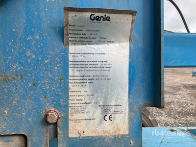 2014 Genie Z4525J Plataformas Elevadoras Articuladas