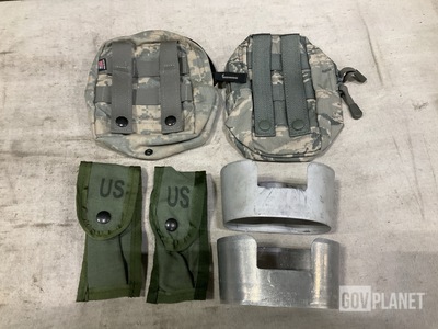 (130) Canteen Cup Stands, (400) Ammunition Magazine Pockets & Assorted Items