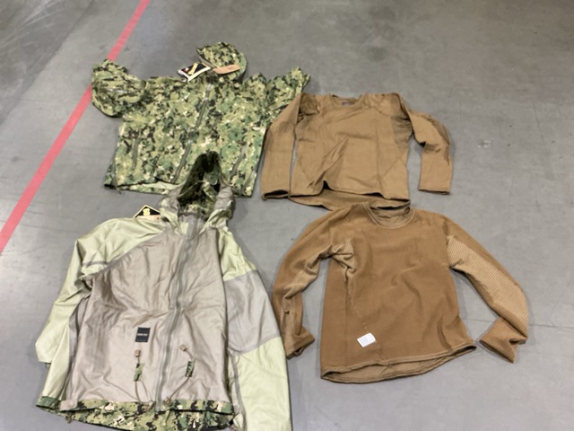 (80) Assorted Rain Jackets & (164) Assorted Shirts