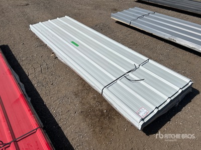 Quantity of (160) 10 ft X 3 ft Sheets White Steel Siding Roofing (Unused)