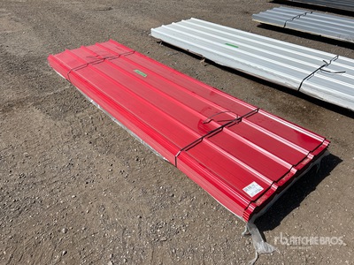 Quantity of (180) 10 ft X 3 ft Sheets Red Steel Siding Roofing (Unused)
