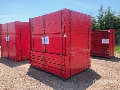 Quantity of (90) Canex 8 ft x 6 ft Powder Coated Temporary Transenne da cantiere (Unused)