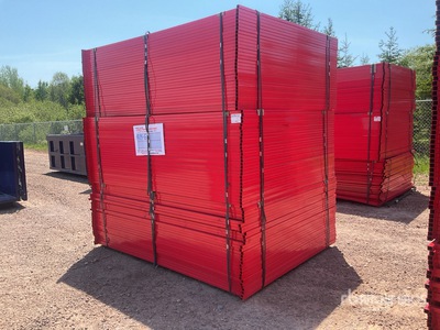 Quantity of (90) Canex 8 ft x 6 ft Powder Coated Temporary Transenne da cantiere (Unused)