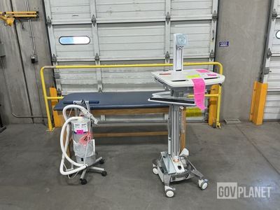 (1) Ergotron Cart, (1) Stryker Cast Vac & (1) Treatment Table