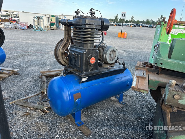1974 Curtis Skid-Mounted Electric 120 L Air Compressor
