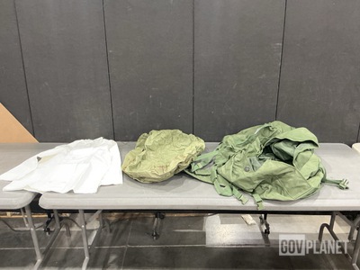 (55) Duffel Bags, (19) Food Service Smocks, (13) Clothing Bags & Assorted Items