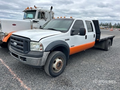 2007 Ford F-550 XL 4x4 Crew Cab Flatbed Truck