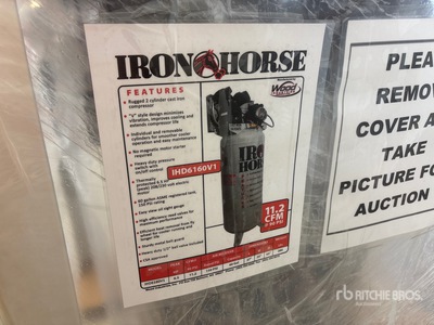 Iron Horse 11.2 cfm Skid-Mounted Electric 60 gal Air Compressor (Unused)