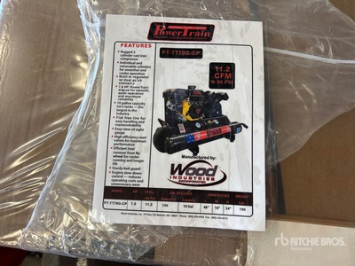 PowerTrain 11.2 cfm Mobile 10 gal Air Compressor (Unused)
