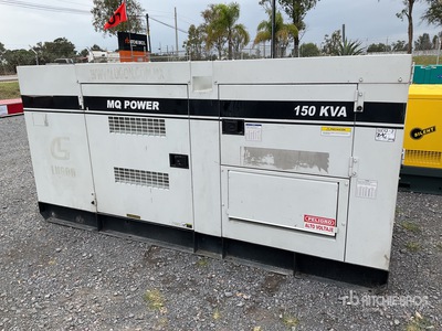 2007 Multiquip Whisperwatt DCA-150SSJU3 120 kW Skid-Mounted Planta de Luz / Generator Set