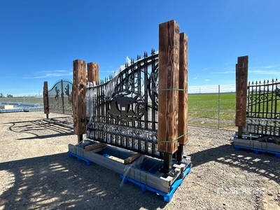 Quantity of (2) 2026 EG EarthyGrounds TS20S-SC&TS20S-RM 20 ft x 7 ft Steel Bi-Parting Driveway Gate (Unused)