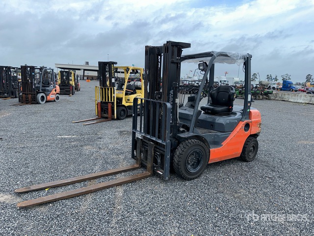 2019 Toyota 8FGU25 4500 lb Pneumatic Tire Forklift