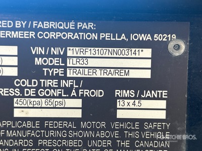 2022 Vermeer TLR33 Equipment Trailer