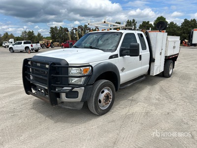 2012 Ford F-550 XL 4x4 Extended Cab Flatbed Truck