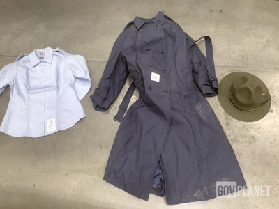 (14) All-Weather Coats, (24) Women's Shirts, (1) Hat & Assorted Items
