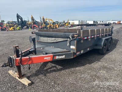 2020 Brandt UBD814 14 ft T/A Dump Utility Trailer