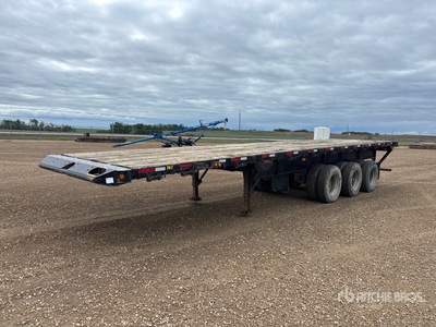 2012 Manac 10340A020 40 ft Tri/A Flatbed Picker Float Remorque pour champ pétrolifère