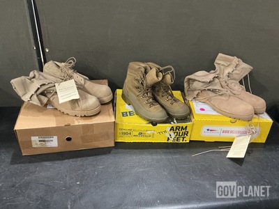 (55) Pairs of Combat Boots & (2) Pairs of Men's Boots