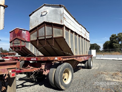 1980 Utility Dog Turntable Pup Double Harvest Hopper Trailer Varios remolque