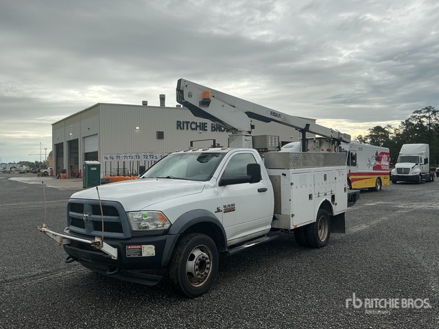 Versalift on 2014 Ram 4500 4x2 Cable Placer Bucket Truck