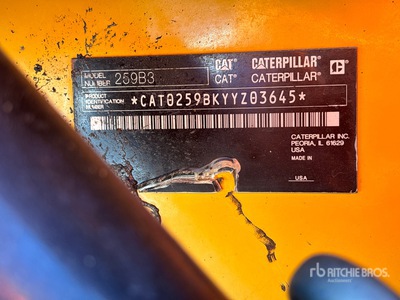 2012 Cat 259B3 Two-Speed Chargeuse sur rails compacte