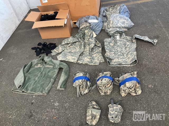 (528) Acog Covers, (334) First Aid Pouches, (15) Parkas & Assorted Items