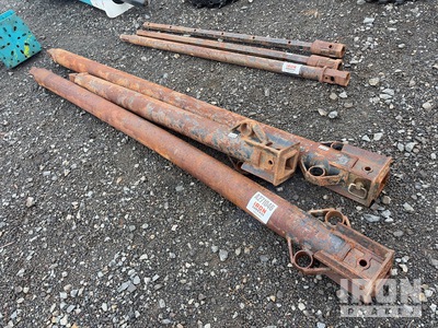 Quantity of (3) 45mm Square Drive Auger Extension 2x3120mm, 1x2120mm オーガービット