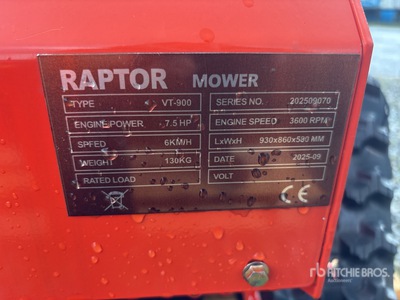 2025 Raptor VT900 Remote Control Tondeuse à gazon